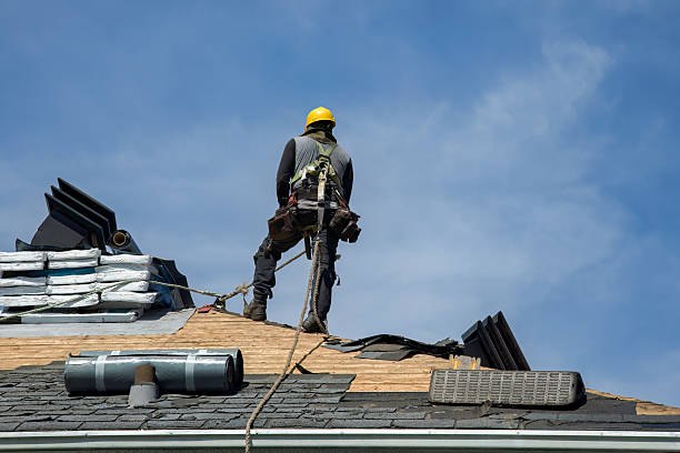 Professional Roof Replacement technician working in Tabiona, UT
